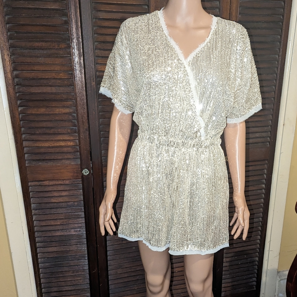 Stellah romper...New... Gold.. Size small